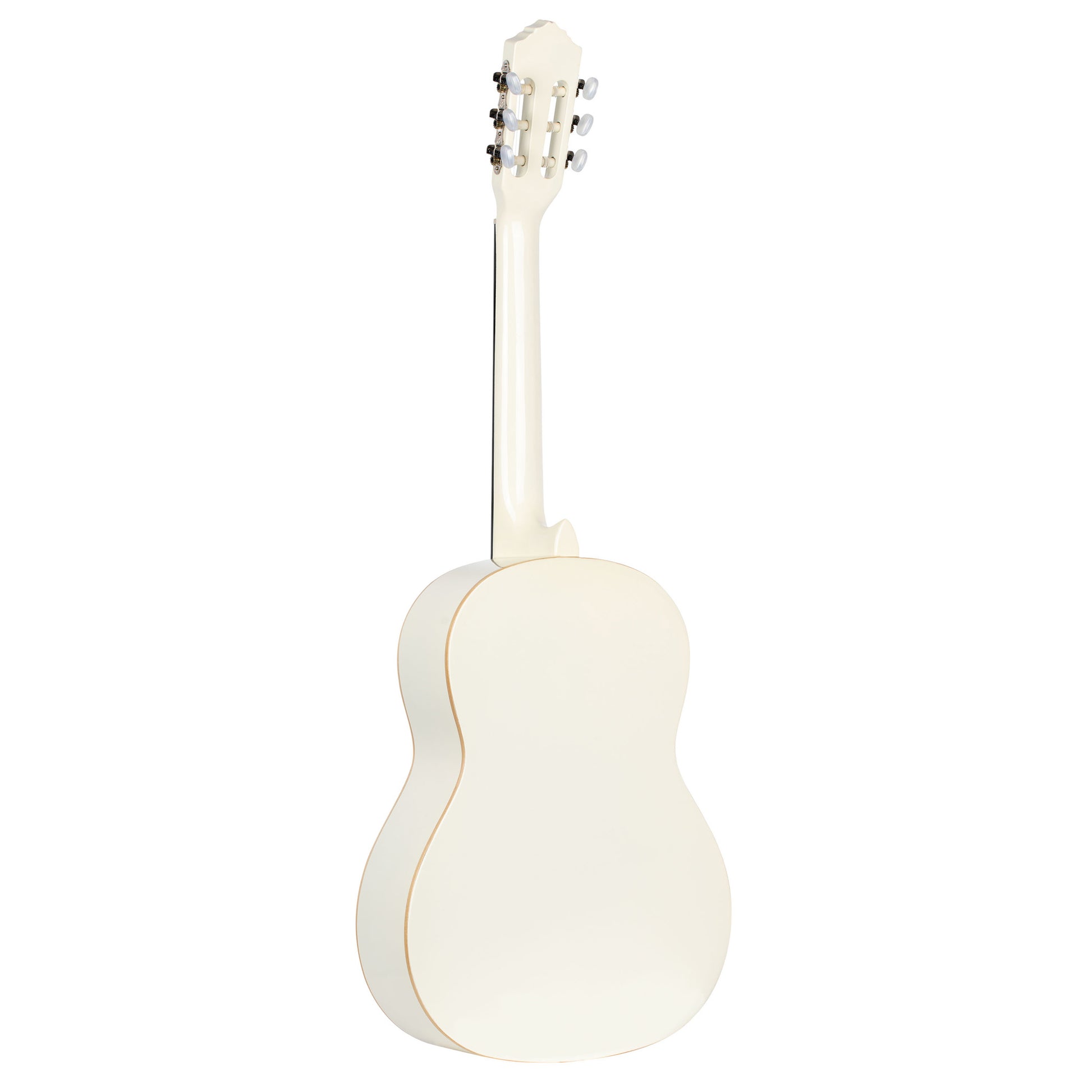 R121SNWH, modèle Slim Neck, table épicéa, fond & éclisses acajou, manche acajou (sillet 48 mm), housse, blanc brillant