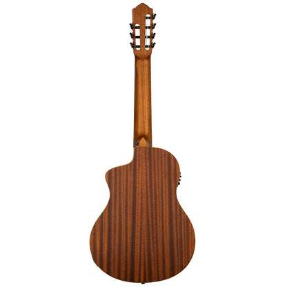 RCE133-7, modèle 7 cordes, pan coupé, EQ MagusPro, table épicéa massif, fond & éclisses sapele, housse, naturel satiné