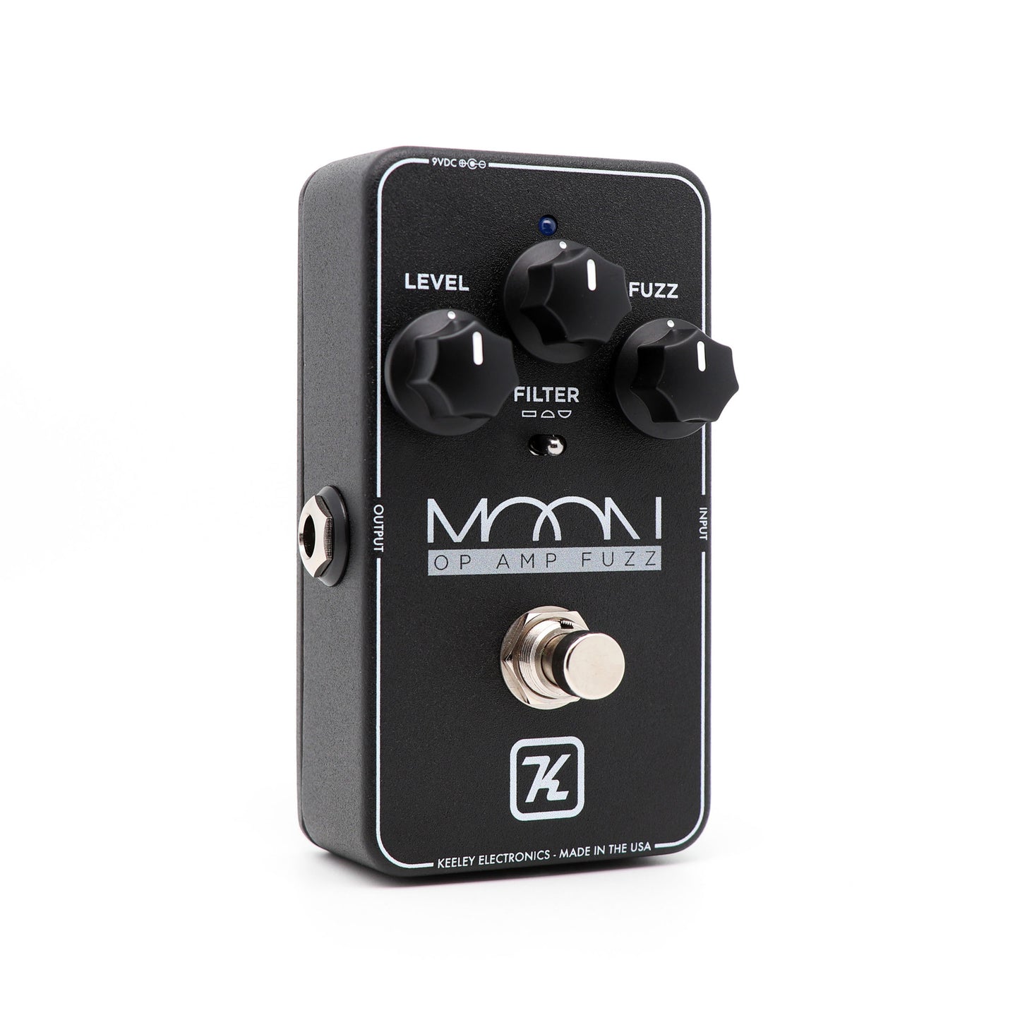 Pédale MOON, fuzz, trois filtres (Flat, Fool et Scooped), noir