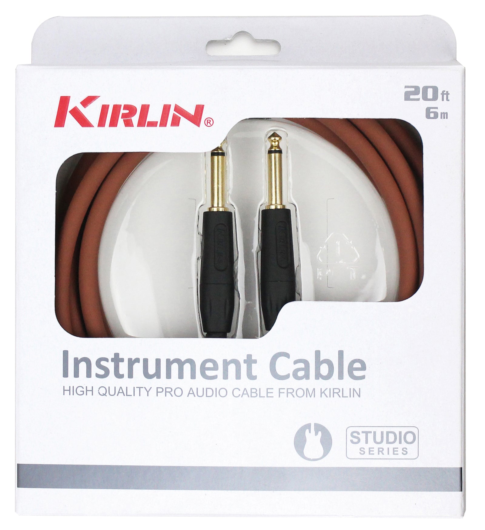 Câble instrument STUDIO Jack/Jack, 6 mètres, marron