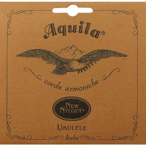 Aquila Jeu de cordes Ukulélé Baryton "Low D", en Nylgut